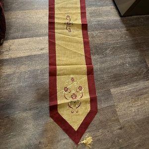 Maroon and Gold Table Runner